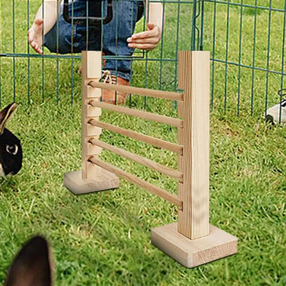 Verstelbare Houten Springbalk - Obstakelspel voor Konijnen en Bunny Training