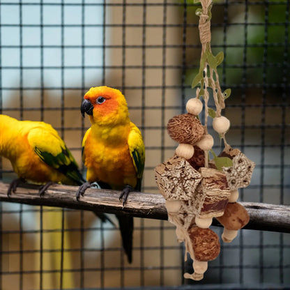 Vogel Kauw en Speelspeeltje  Touw en Perch voor Parkieten