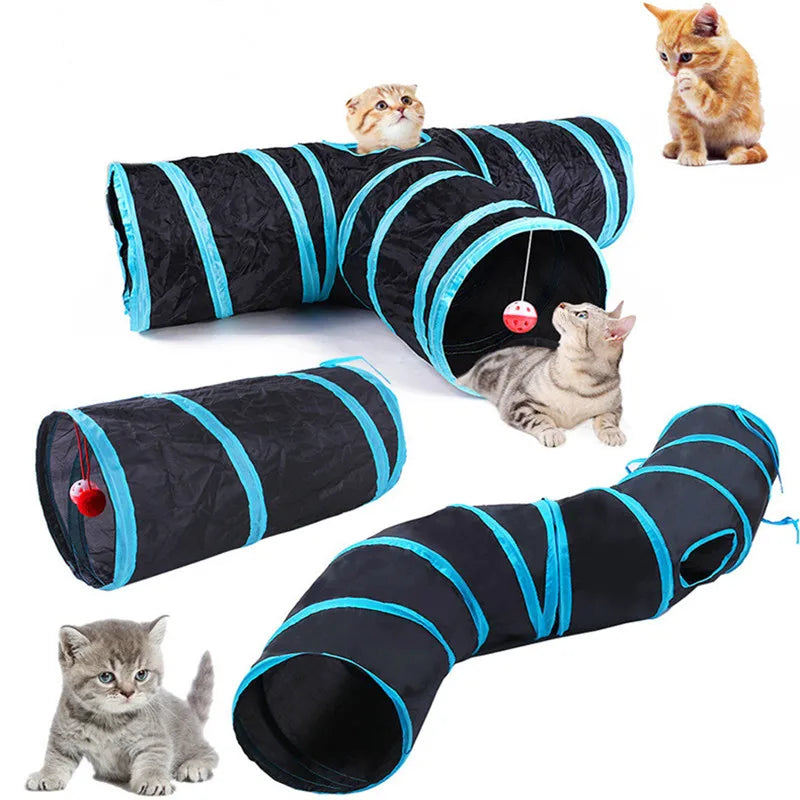 Opvouwbare Katten Tunnel - S-vormig Speeltunnel voor Katten, Konijnen en Puppy's