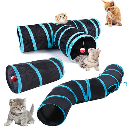 Opvouwbare Katten Tunnel - S-vormig Speeltunnel voor Katten, Konijnen en Puppy's