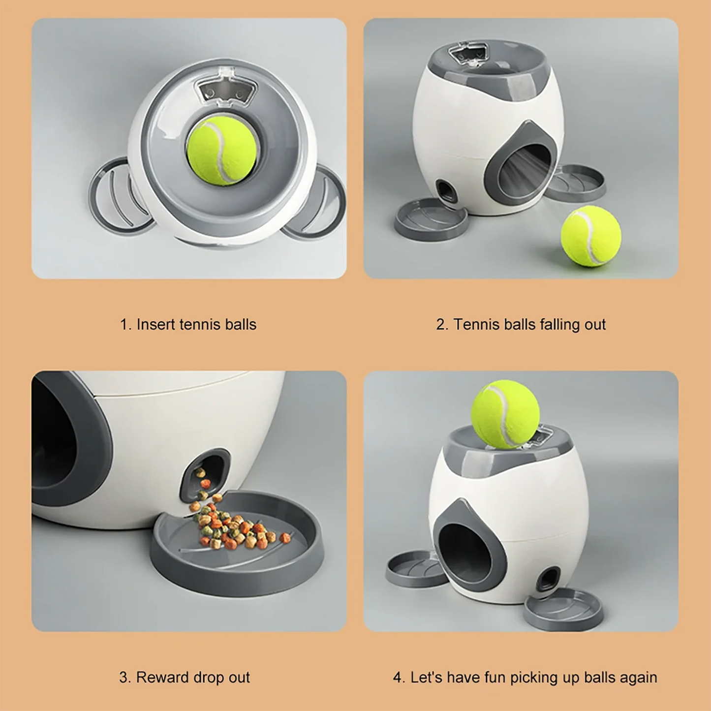 Honden Speeltje - Voerdispenser en Tennisbal Rolmachine